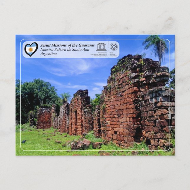 UNESCO - Jesuit Missions of the Guaranis Postcard (Front)