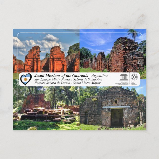 UNESCO - Jesuit Missions of the Guaranis Postcard (Front)