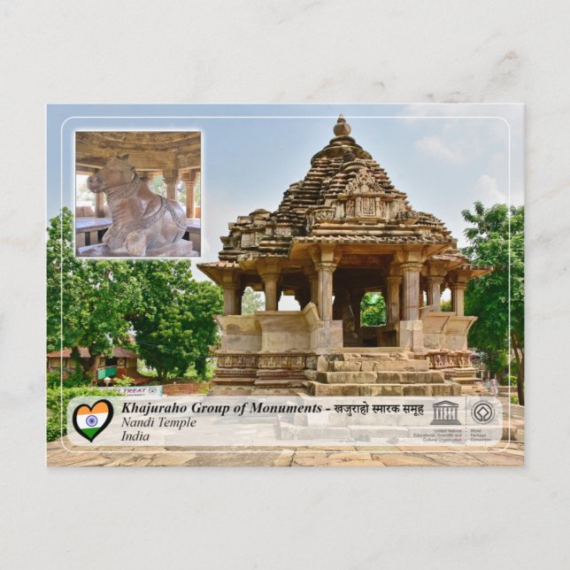 UNESCO Khajuraho Group of Monuments - Nandi Temple Postcard (Front)