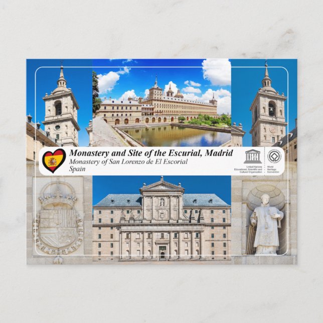 UNESCO - Monastery of San Lorenzo de El Escorial Postcard (Front)