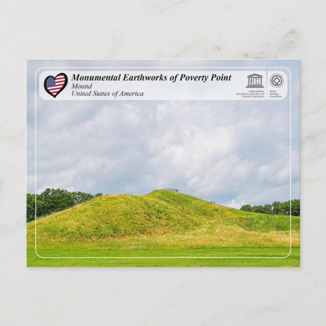 UNESCO - Monumental Earthworks of Poverty Point Postcard (Front)