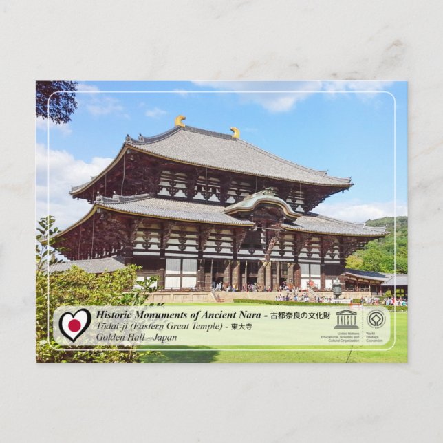 UNESCO - Monuments of Ancient Nara - Tôdai-ji Postcard (Front)