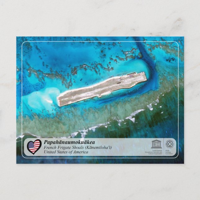 UNESCO - Papahānaumokuākea - French Frigate Shoals Postcard (Front)