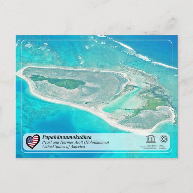 UNESCO Papahānaumokuākea - Pearl and Hermes Atoll  Postcard (Front)