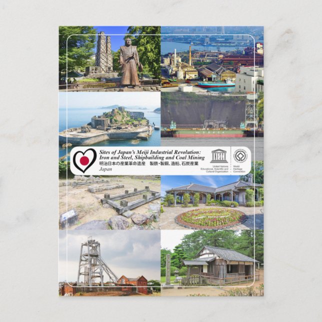 UNESCO Sites of Japans Meiji Industrial Revolution Postcard (Front)