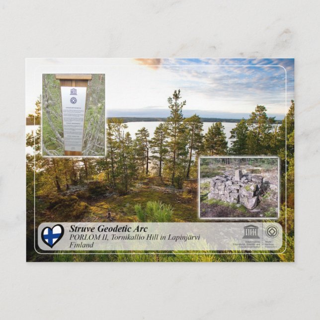 UNESCO Struve Geodetic Arc - PORLOM II Tornikallio Postcard (Front)