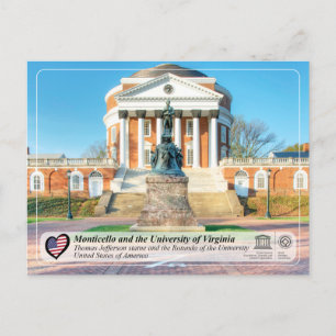 UNESCO - University of Virginia in Charlottesville Postcard