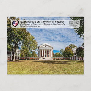 UNESCO - University of Virginia in Charlottesville Postcard