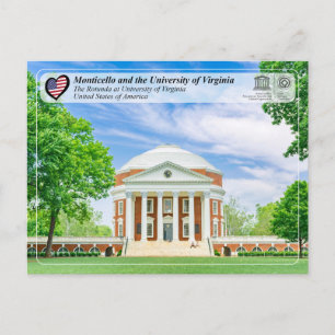 UNESCO - University of Virginia in Charlottesville Postcard