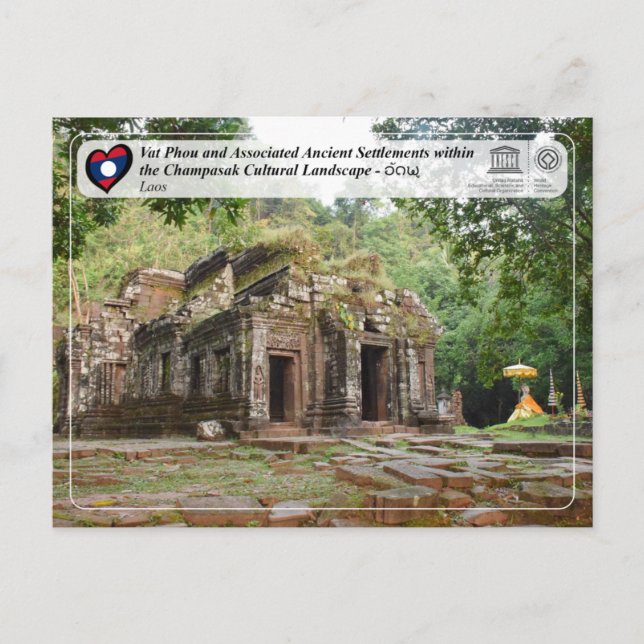 UNESCO - Vat Phou and Champasak Cultural Landscape Postcard (Front)