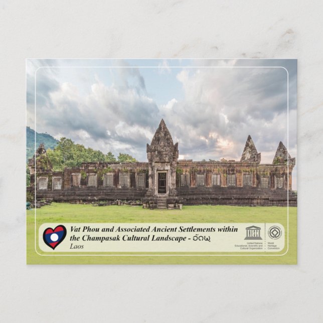 UNESCO - Vat Phou and Champasak Cultural Landscape Postcard (Front)