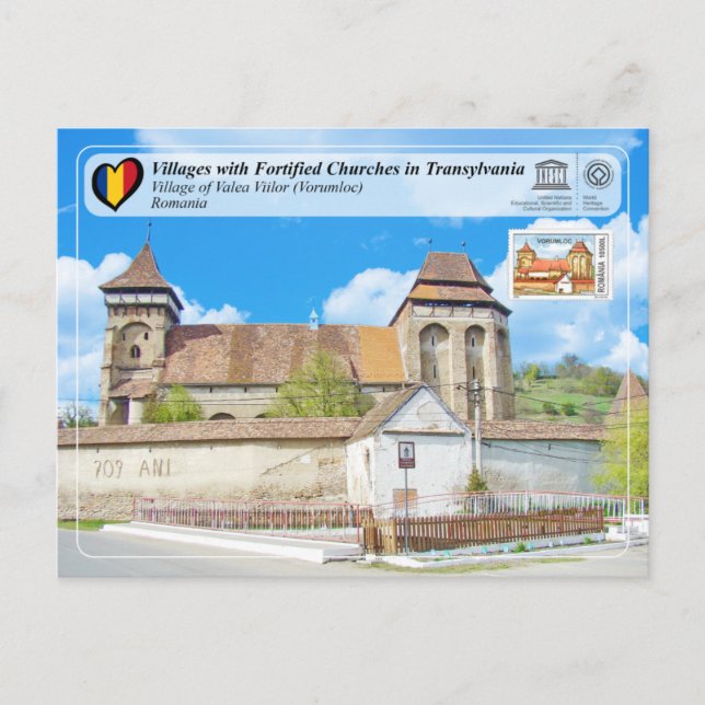 UNESCO - Village of Valea Viilor (Stamp Edition) P Postcard (Front)
