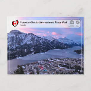 UNESCO - Waterton Glacier International Peace Park Postcard