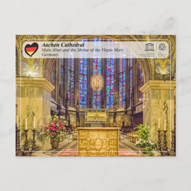 UNESCO WHS - Aachen Cathedral Postcard (Front)