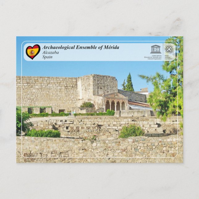 UNESCO WHS - Alcazaba of Mérida Postcard (Front)