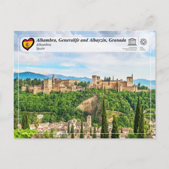 UNESCO WHS - Alhambra, Granada Postcard (Front)