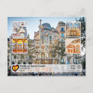 UNESCO WHS - Antoni Gaudí - Casa Batlló Postcard