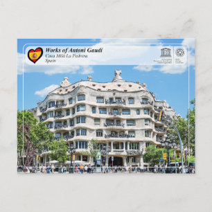 UNESCO WHS - Antoni Gaudí - Casa Milà La Pedrera Postcard