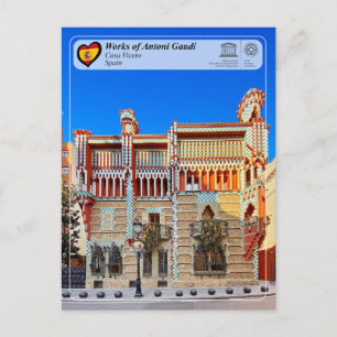 UNESCO WHS - Antoni Gaudí - Casa Vicens Postcard