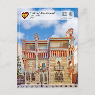 UNESCO WHS - Antoni Gaudí - Casa Vicens Postcard
