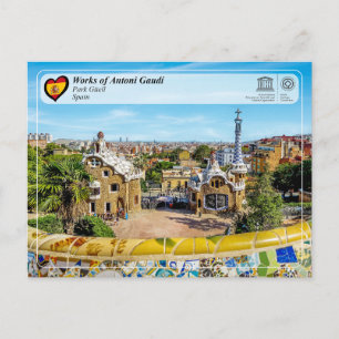 UNESCO WHS - Antoni Gaudí - Park Güell Postcard