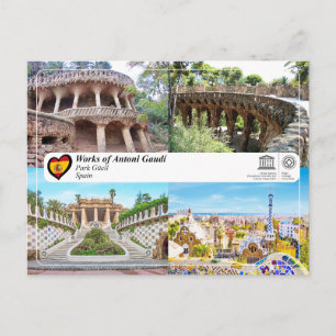 UNESCO WHS - Antoni Gaudí - Park Güell Postcard
