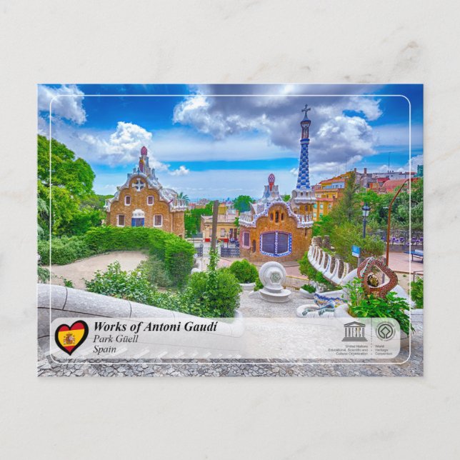 UNESCO WHS - Antoni Gaudí - Park Güell Postcard (Front)