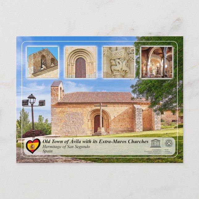 UNESCO WHS - Ávila - Hermitage of San Segundo Postcard (Front)