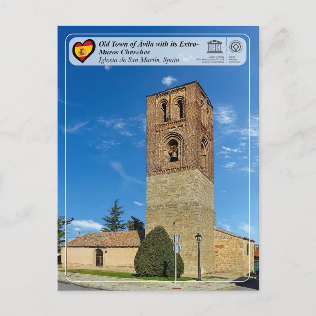UNESCO WHS - Ávila - Iglesia de San Martín Postcard (Front)