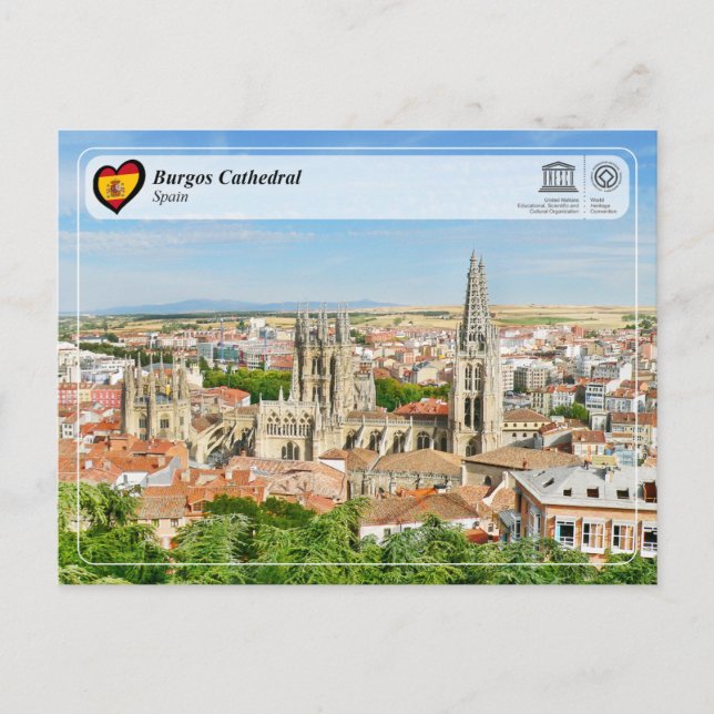UNESCO WHS, Burgos Cathedral / Catedral de Burgos Postcard (Front)