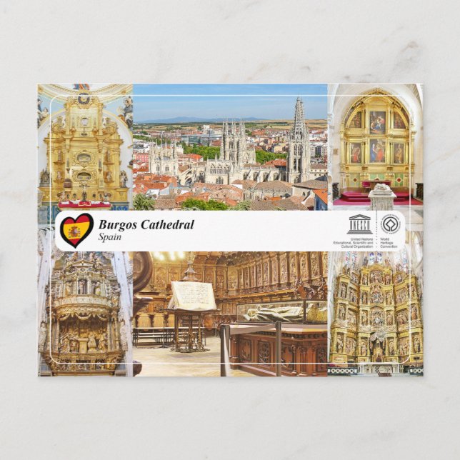 UNESCO WHS, Burgos Cathedral / Catedral de Burgos Postcard (Front)