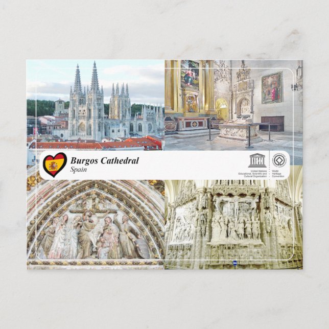UNESCO WHS, Burgos Cathedral / Catedral de Burgos Postcard (Front)