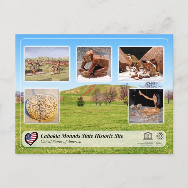 UNESCO WHS - Cahokia Mounds State Historic Site Postcard (Front)
