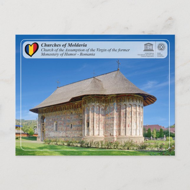 UNESCO WHS - Churches of Moldavia - Humor Postcard (Front)