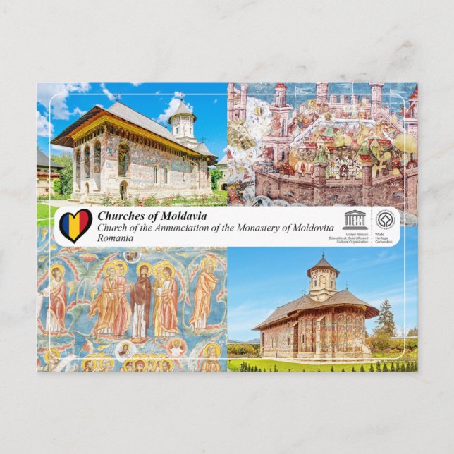 UNESCO WHS - Churches of Moldavia - Moldovita Postcard (Front)