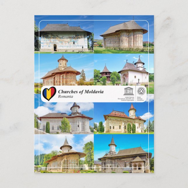 UNESCO WHS - Churches of Moldavia Postcard (Front)