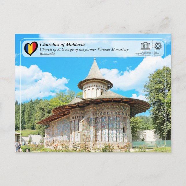 UNESCO WHS - Churches of Moldavia - Voronet Postcard (Front)