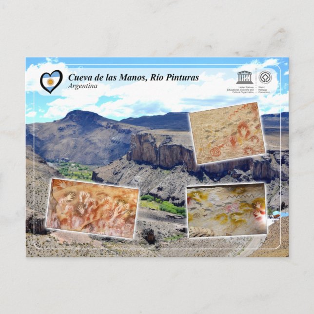UNESCO WHS - Cueva de las Manos, Río Pintura Postcard (Front)