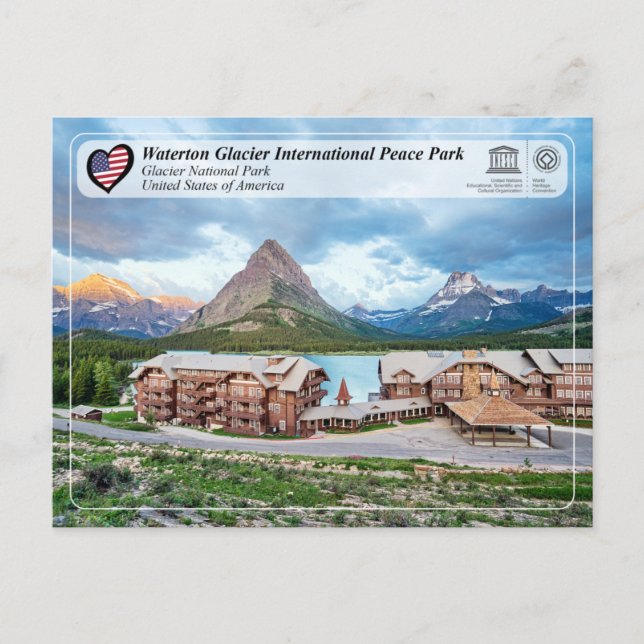 UNESCO  WHS - Glacier National Park Postcard (Front)