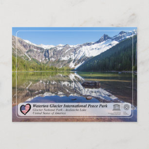 UNESCO  WHS - Glacier NP - Avalanche Lake Postcard