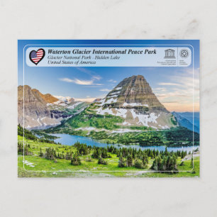 UNESCO  WHS - Glacier NP - Hidden Lake Postcard