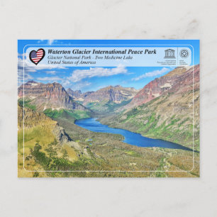 UNESCO  WHS - Glacier NP - Two Medicine Lake Postc Postcard