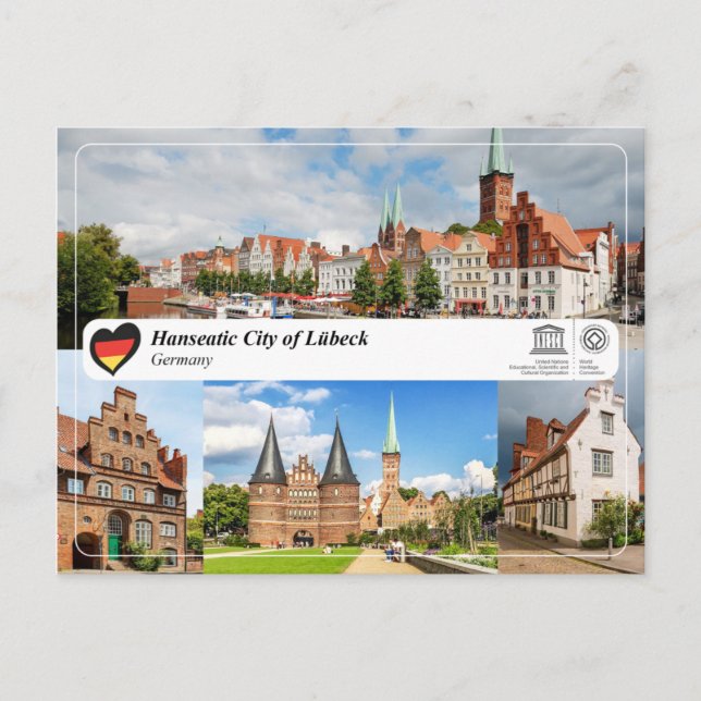UNESCO WHS - Hanseatic City of Lübeck Postcard (Front)