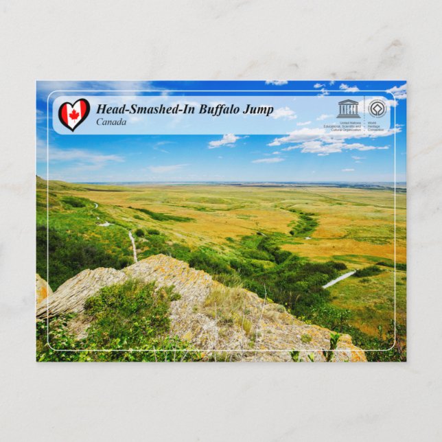 UNESCO WHS - Head-Smashed-In Buffalo Jump Postcard (Front)