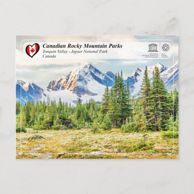 UNESCO WHS - Jasper National Park Postcard (Front)