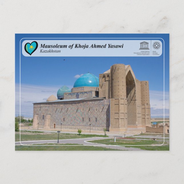 UNESCO WHS - Mausoleum of Khoja Ahmed Yasawi Postcard (Front)
