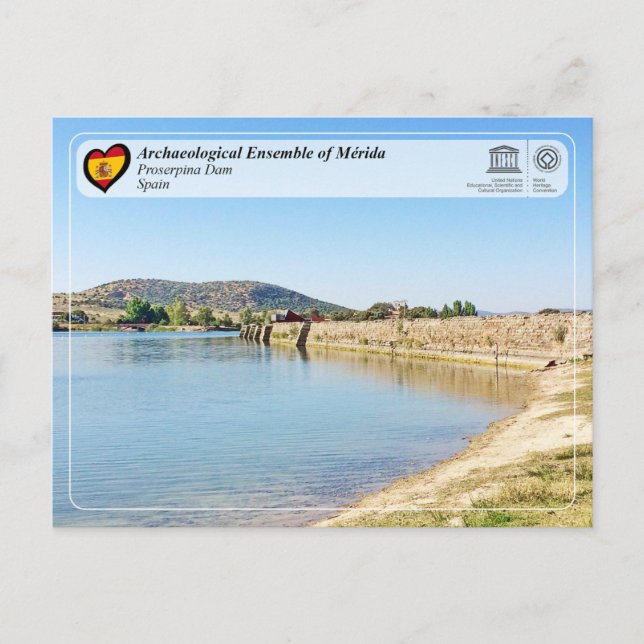 UNESCO - WHS - Mérida - Proserpina Dam Postcard (Front)