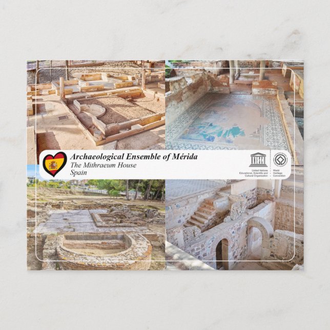 UNESCO - WHS - Mérida - The Mithraeum House Postcard (Front)