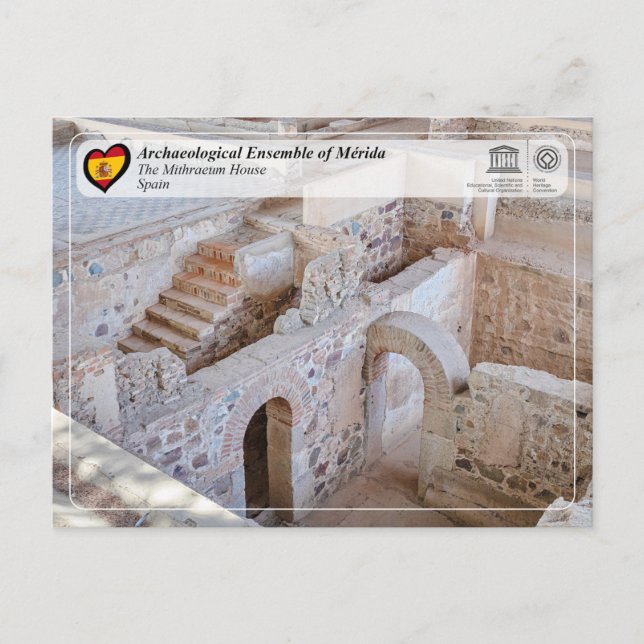 UNESCO - WHS - Mérida - The Mithraeum House Postcard (Front)