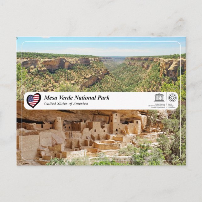 UNESCO WHS - Mesa Verde National Park Postcard (Front)
